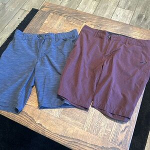 Nitrous black men’s short blue ones size 29 and the burgundy are size 30